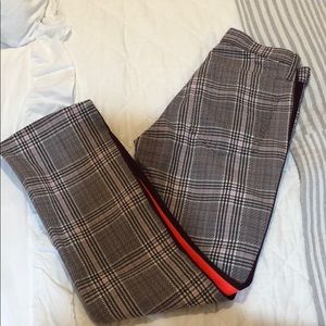 MOTHER side strip plaid denim